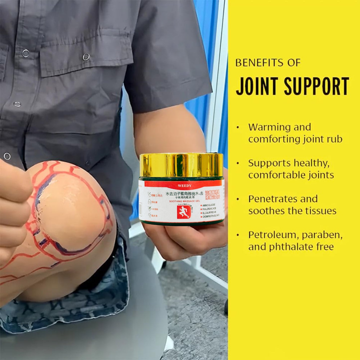 WEEDY Top Japanese Pain Gel 100g – Rapid Relief from Muscle Tension & Soreness