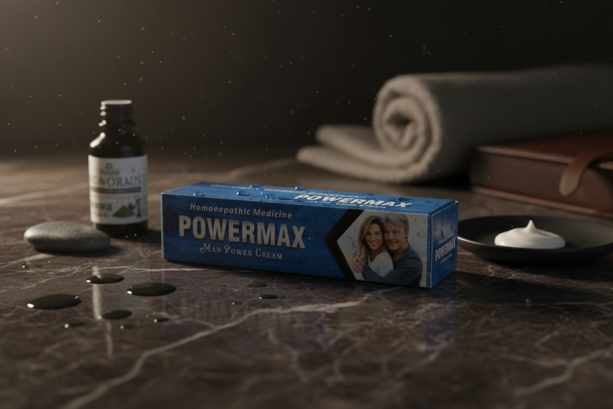 PowerMax Man Power Cream – Lifestyle Dark Background