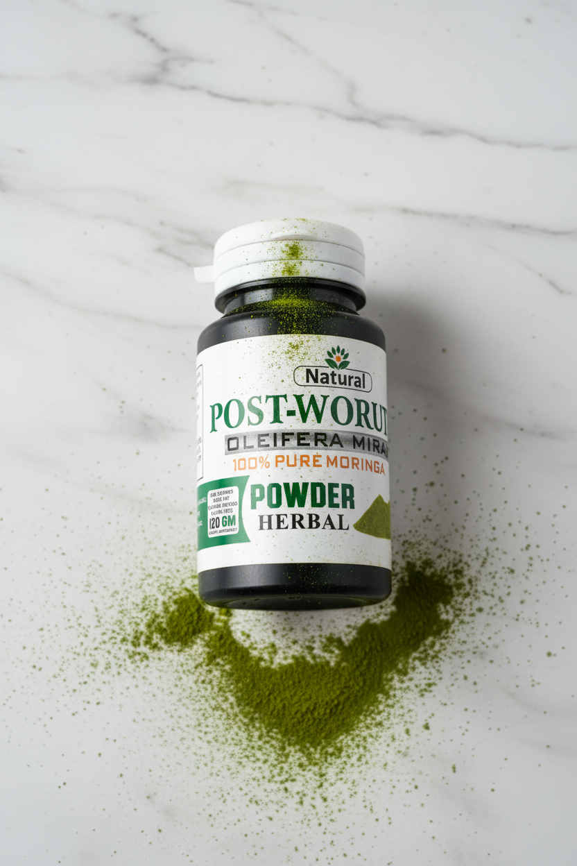 Natural Moringa Powder – Close Up Portrait