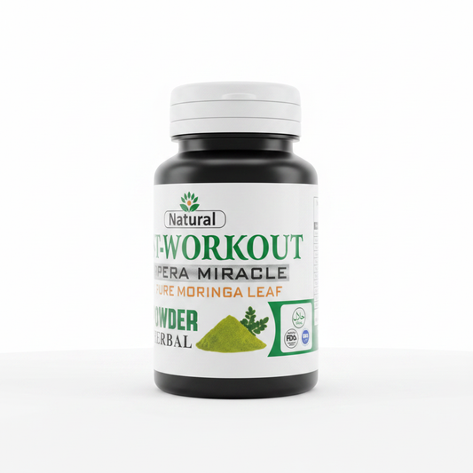 Natural Moringa Powder – White Studio Shot