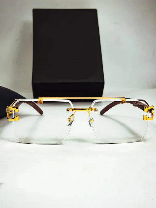 Photochromic Sunglasses Rimless UV400 – Cheetah Style | Color Changing Transition Glasses