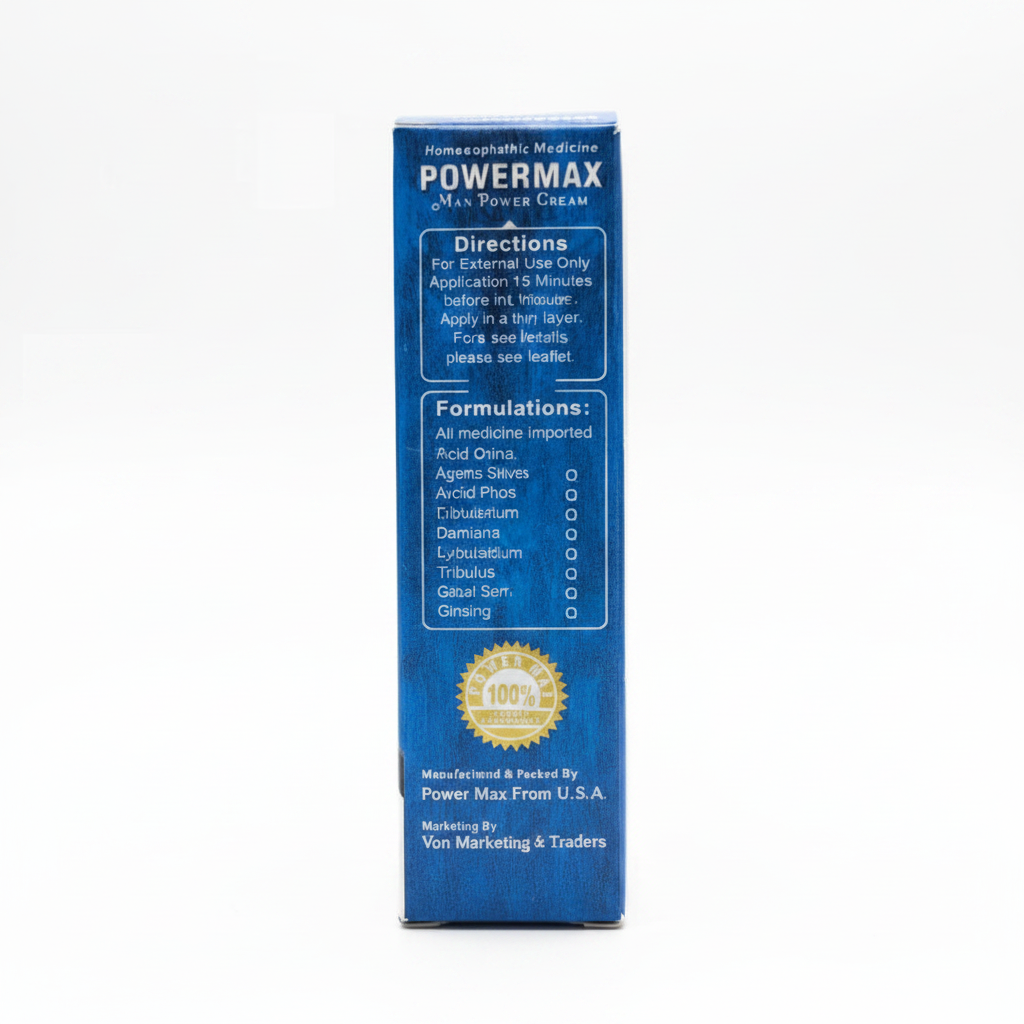 PowerMax Men's Care Cream – Made with Homeopathic Ingredients